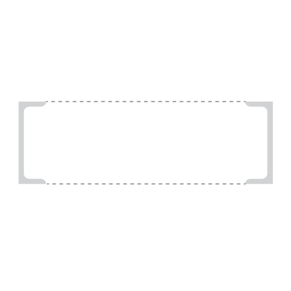 Intravenous Bag Labels, Thermal Double Notched 1" x 4" White